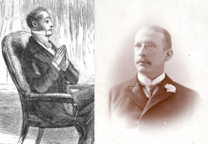 John B. Stanchfield with Illustration of Mr. Dombey from 1867 Edition of Charles Dickens’s DOMBEY & SON