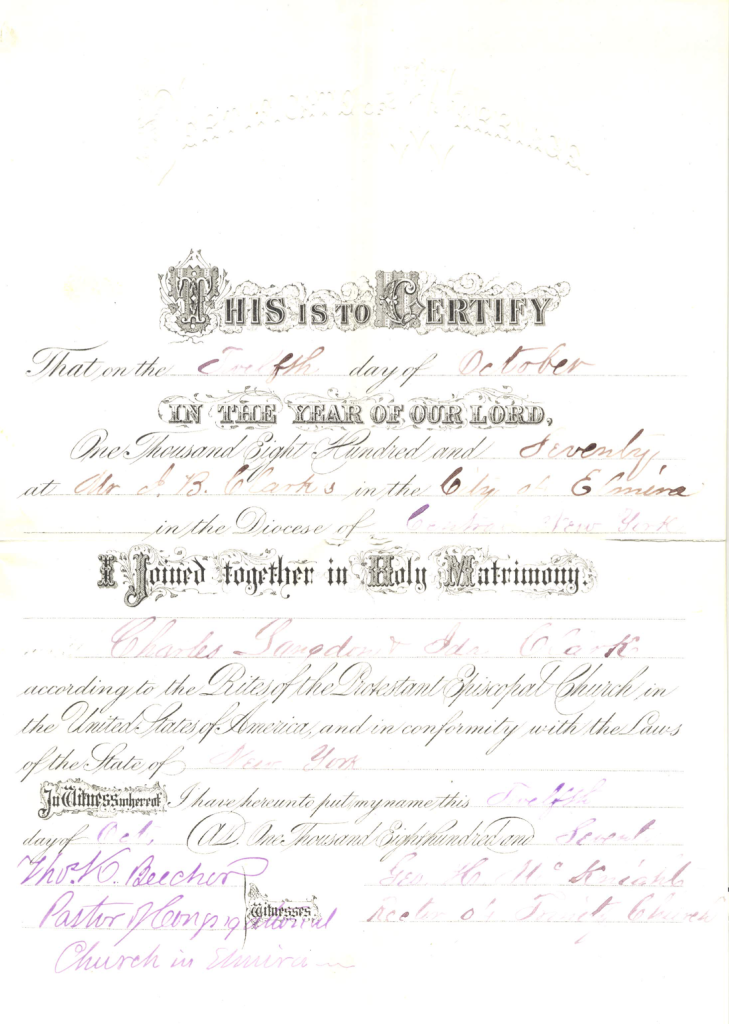 twainfriends Charles and Ida certificate